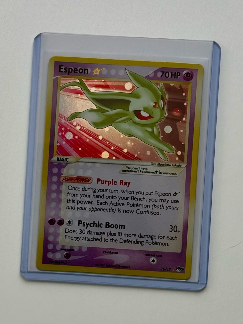 Pokémon Espeon Star 16/17 POP Series 5 Holo English 2007 UR Fan Art